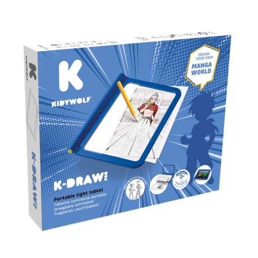 Quadro luminoso para pintar KIDYWOLF KIDYDRAW PRO azul