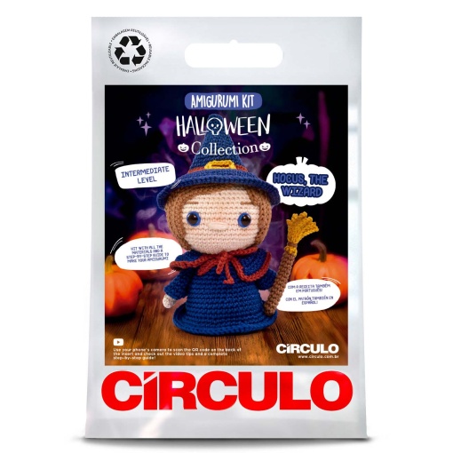Kit de croché CÍRCULO amigurumi Halloween Collection - Bruxa
