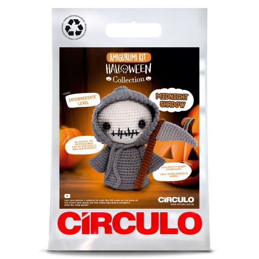 Kit de croché CÍRCULO amigurumi Halloween Collection - Sombrio