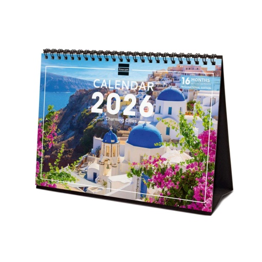 Calendário de secretária 2026 FINOCAM 21x15cm Charming 781244926