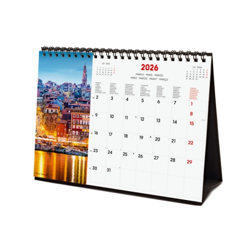 Calendário de secretária 2026 FINOCAM 21x15cm Charming 781244926
