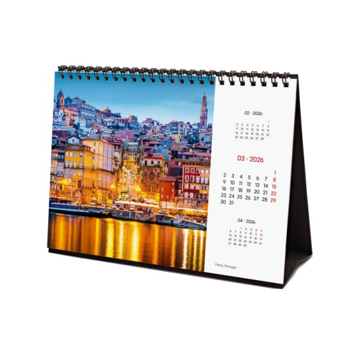 Calendário de secretária 2026 FINOCAM 21x15cm Charming 781244926