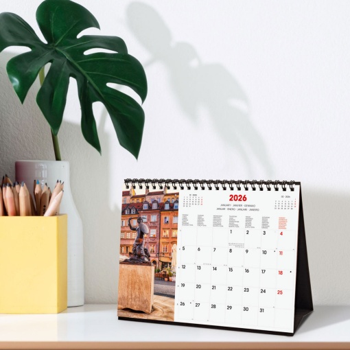 Calendário de secretária 2026 FINOCAM 21x15cm Charming 781244926