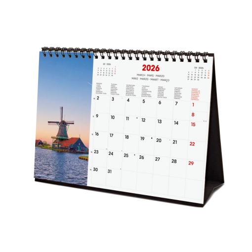 Calendário de secretária 2026 FINOCAM 21x15cm Traveling 781245126