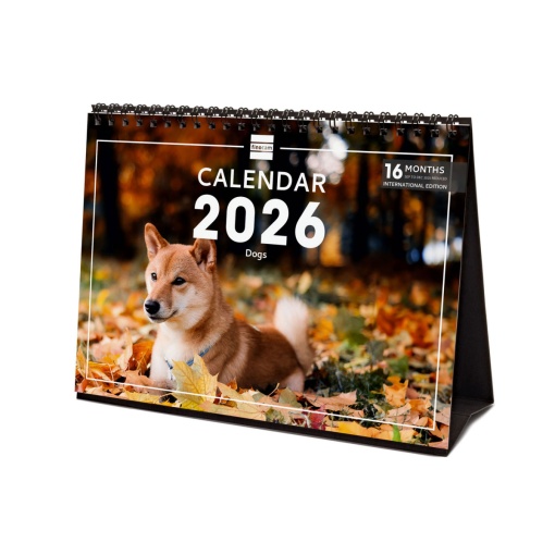 Calendário de secretária 2026 FINOCAM 21x15cm Dogs 781245226