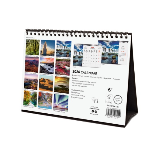 Calendário de secretária 2026 FINOCAM 21x15cm Nature 781245326