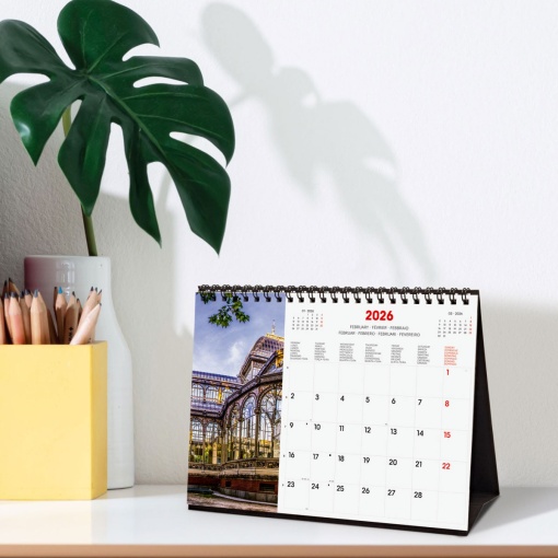 Calendário de secretária 2026 FINOCAM 21x15cm Madrid 781245726