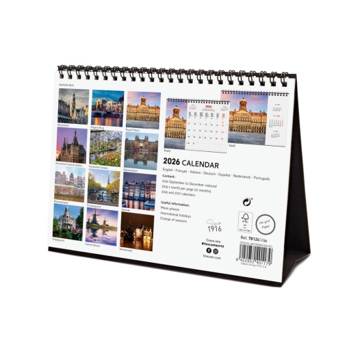 Calendário de secretária 2026 FINOCAM 21x15cm Madrid 781245826