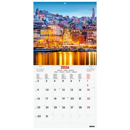Calendário de parede 2026 FINOCAM 30x30cm Charming 781224926