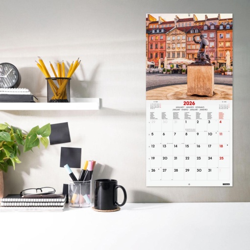 Calendário de parede 2026 FINOCAM 30x30cm Charming 781224926