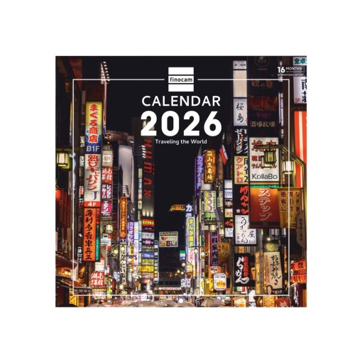 Calendário de parede 2026 FINOCAM 30x30cm Charming 781225126