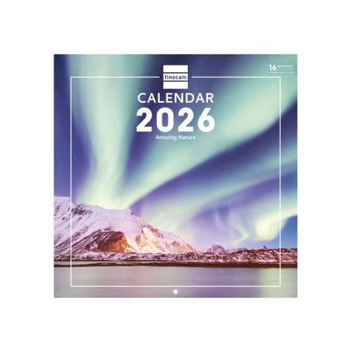 Calendário de parede 2026 FINOCAM 30x30cm Nature 781225326