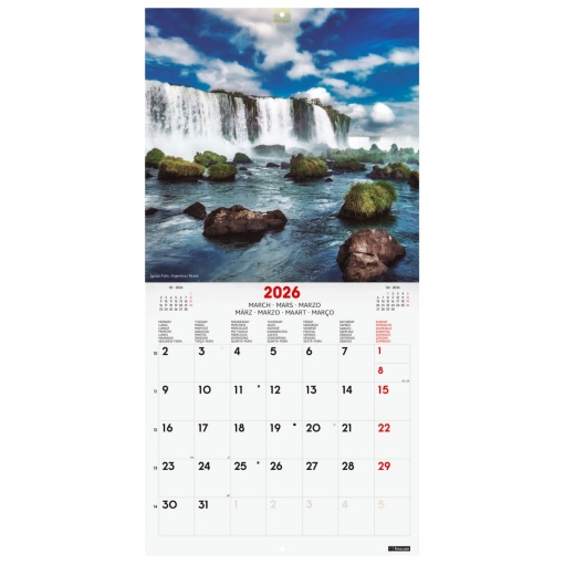 Calendário de parede 2026 FINOCAM 30x30cm Nature 781225326
