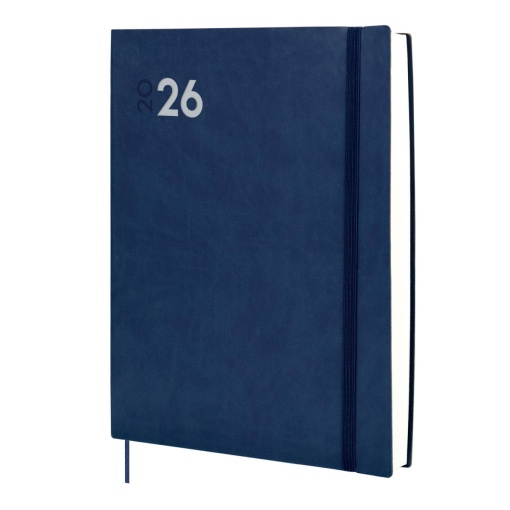 Agenda diária A4 2026 FINOCAM Mara azul com elástico