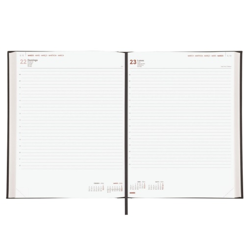 Agenda diária A4 2026 FINOCAM Milano preta
