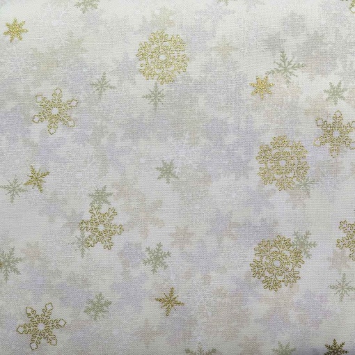 Tecido HILOGAR Christmas Star bege/dourado 15 1x1,10m