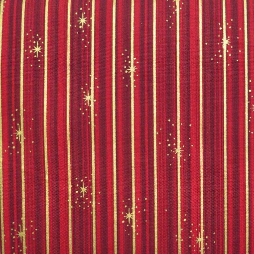 Tecido HILOGAR We Love Christmas vermelho/dourado 13 1x1,10m