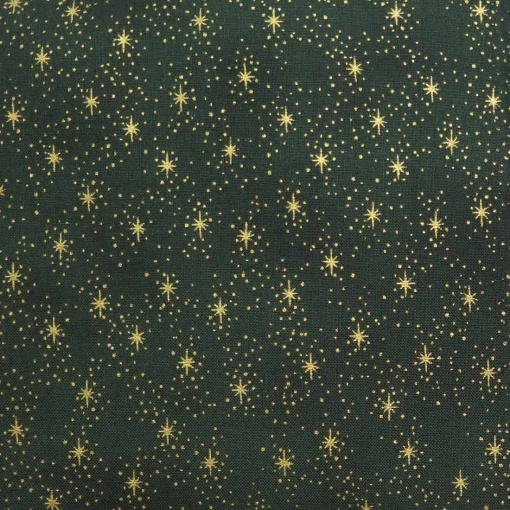 Tecido HILOGAR We Love Christmas verde/dourado 15 1x1,10m
