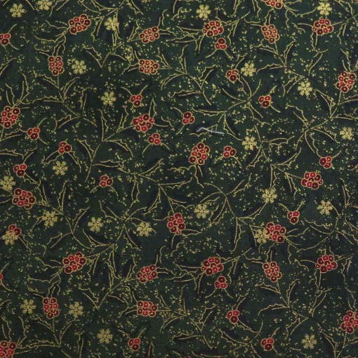 Tecido HILOGAR We Love Christmas verde/dourado 17 1x1,10m