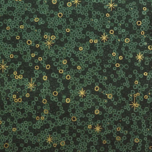 Tecido HILOGAR We Love Christmas verde/dourado 20 1x1,10m