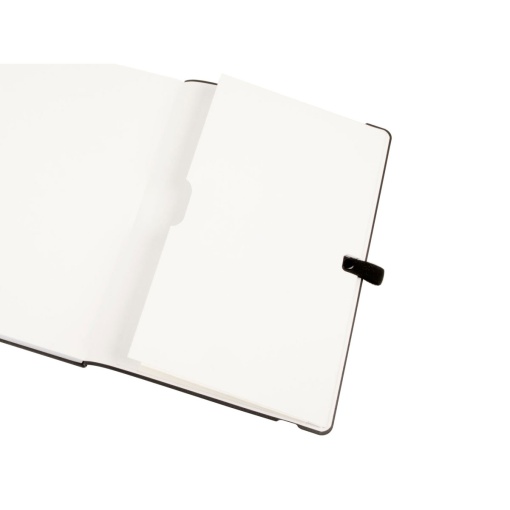 Agenda diária A5 2026 FINOCAM Capri preta com elástico