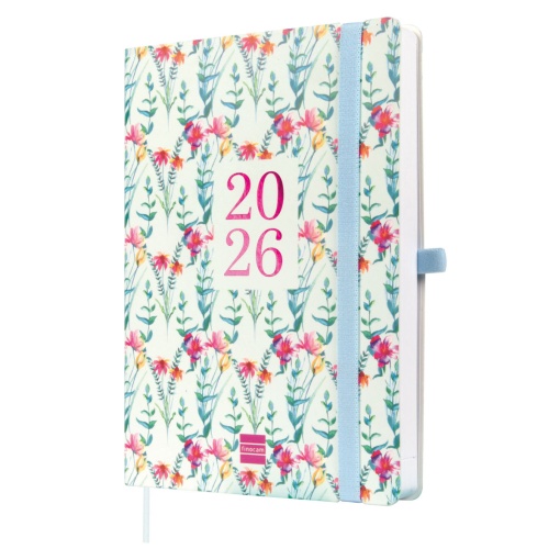 Agenda diária A5 2026 FINOCAM Capri happy com elástico