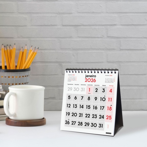Calendário de secretária 2026 FINOCAM 14x15cm 781690026