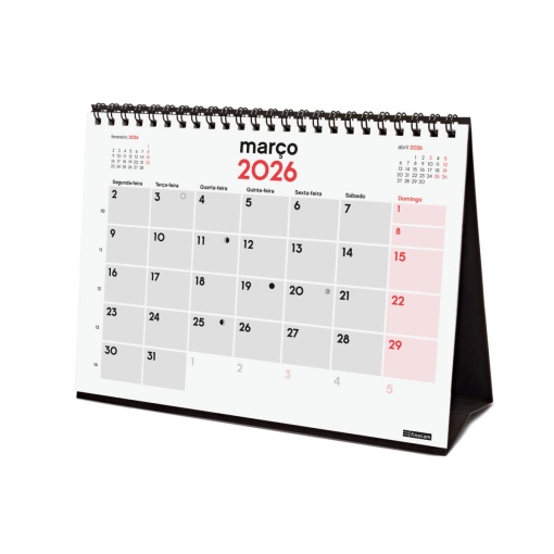 Calendário de secretária 2026 FINOCAM 21x15cm 780500026