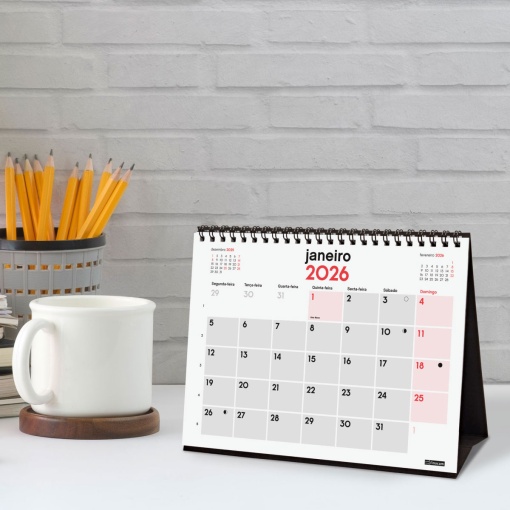 Calendário de secretária 2026 FINOCAM 21x15cm 780500026