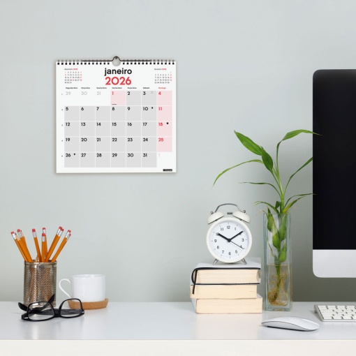Calendário de parede 2026 FINOCAM 26,5x24,5cm 780510026