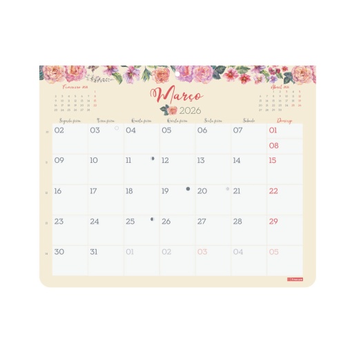 Calendário de parede magnético 2026 FINOCAM design 25x20cm 781870026
