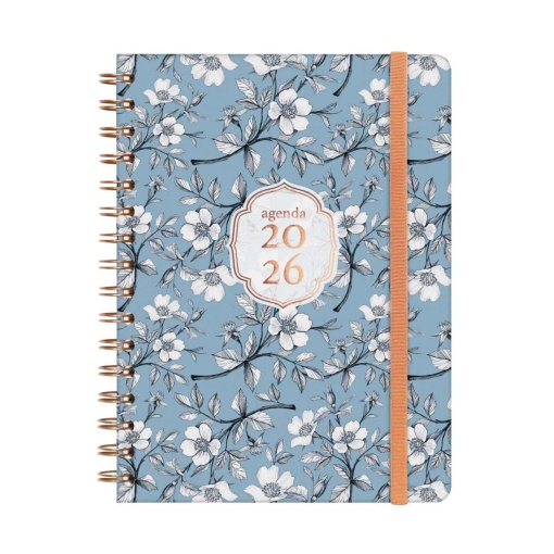 Agenda semanal A5 2026 espiral FINOCAM You Cotton com elástico