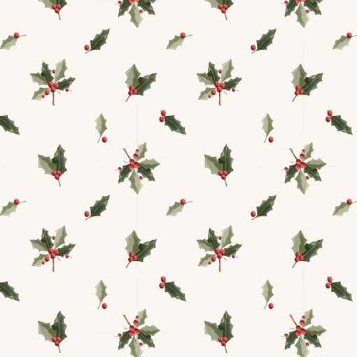 Tecido FUXICOS E FRICOTES Natal dos Sonhos mini azevinhas 1x1,50m