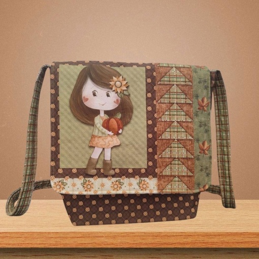 Tecido FUXICOS E FRICOTES Outono painel bolsa 50x150cm
