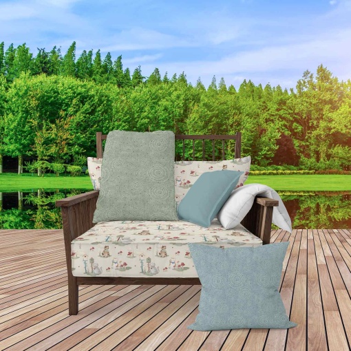 Tecido FUXICOS E FRICOTES Cats básico verde 1x1,50m