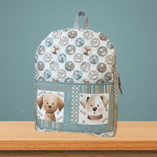 Tecido FUXICOS E FRICOTES Doguinhos painel mochila 70x150cm