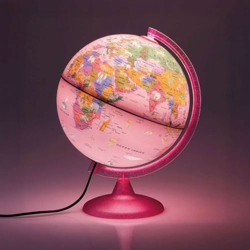 Globo com luz TECNODIDATTICA Pink Zoo 25cm