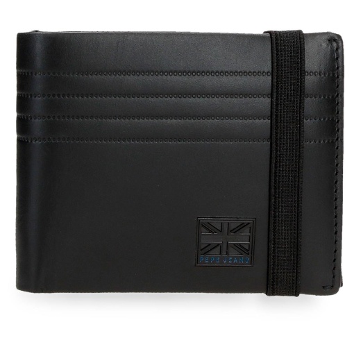 Carteira PEPE JEANS Hudson preta com elástico 7333941/450073816020