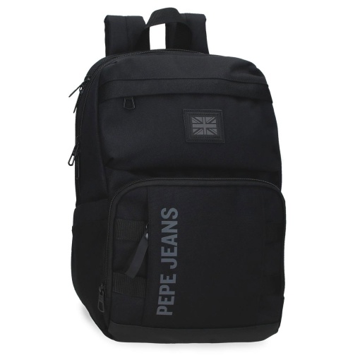 Mochila para portátil 13,3'' e tablet 12'' PEPE JEANS Matlock preta adaptável a trolley
