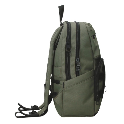 PEPE JEANS Matlock khaki backpack for 13.3'' laptop and 12'' tablet, adaptable to a trolley.