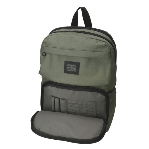 PEPE JEANS Matlock khaki backpack for 13.3'' laptop and 12'' tablet, adaptable to a trolley.