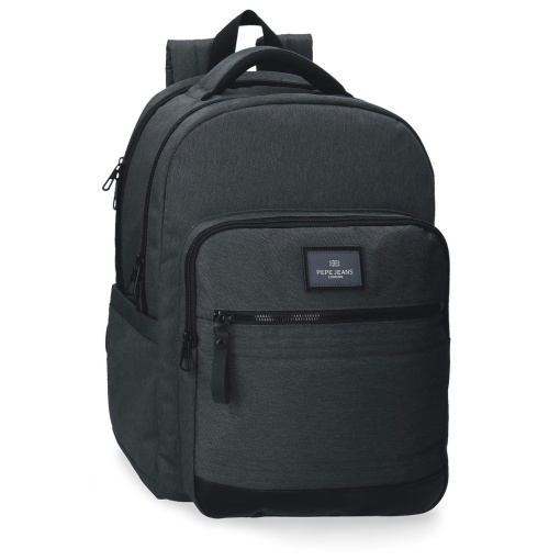 Mochila para portátil 15,6'' e tablet 12'' PEPE JEANS Whitton preta adaptável a trolley