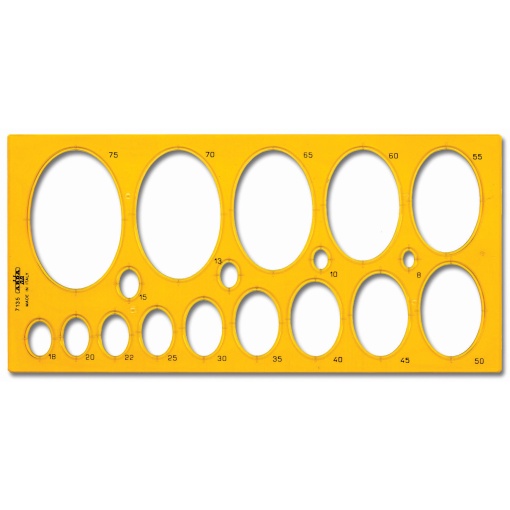 Escantilhão de formas elipses 8-75mm ARDA