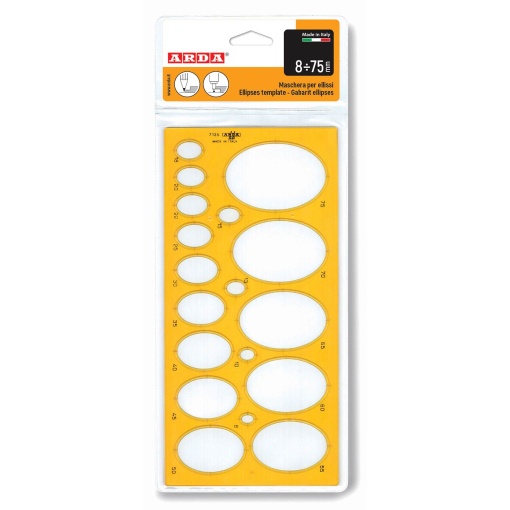 Ellipse shape template 8-75mm ARDA