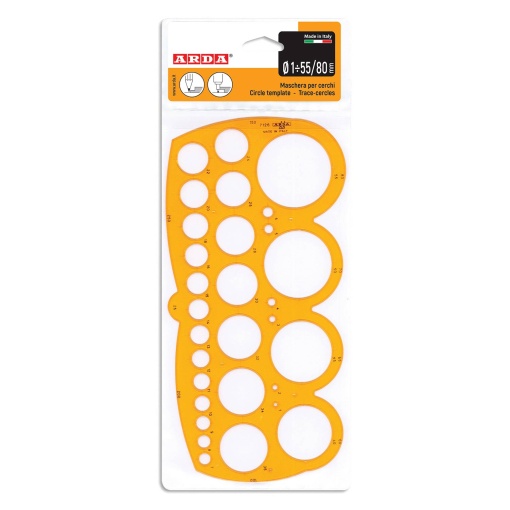 Circle shape template 1-55/80mm ARDA