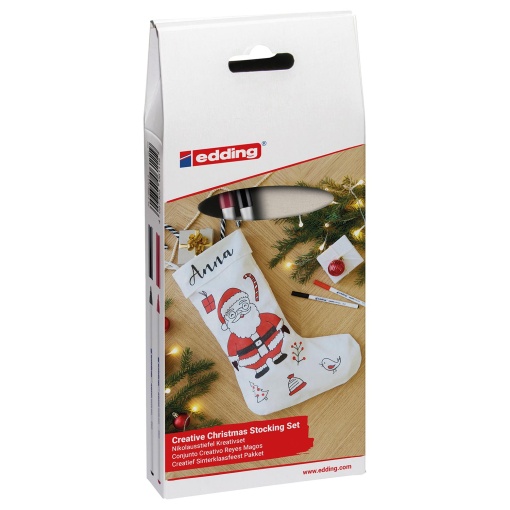 Conjunto criativo meia de Natal - Pai Natal EDDING