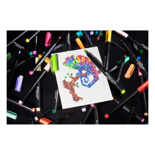 Canetas de feltro FABER-CASTELL Black Edition ponta pincel - 50 cores
