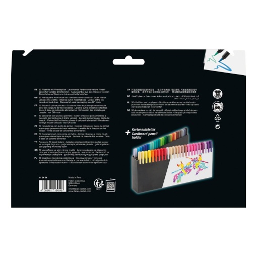 Canetas de feltro FABER-CASTELL Black Edition ponta pincel - 50 cores