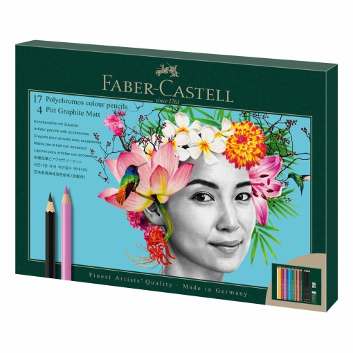 Conjunto Polychromos + Pitt Graphite Matt 23 peças FABER-CASTELL