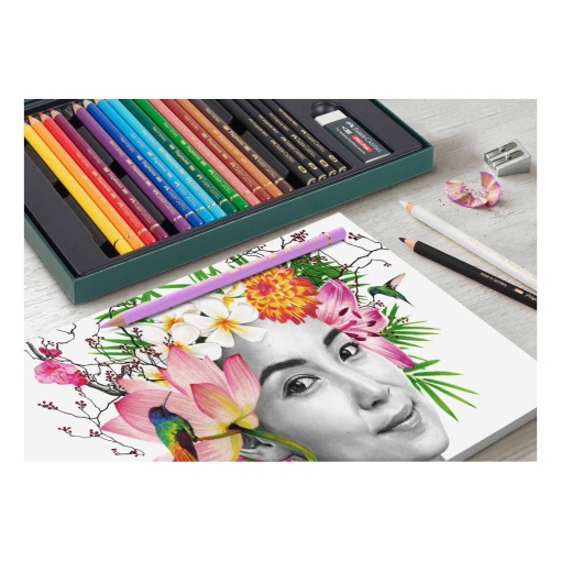 Conjunto Polychromos + Pitt Graphite Matt 23 peças FABER-CASTELL